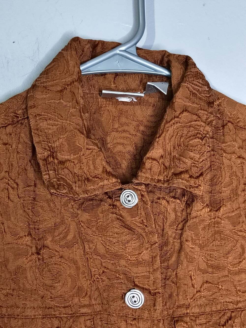 Chico's Size Zero Sienna Blossom Alicia Vest Sleeveless Bronze Color Button Down - Picture 7 of 11